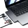 Satechi Pro Hub Slim - aluminiowy hub z podwójnym USB-C do MacBook (USB 4, HDMI, 2x USB-A, SD/microSD, USB-C) (space grey)